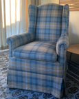 Worsted Wool High Back Armchair